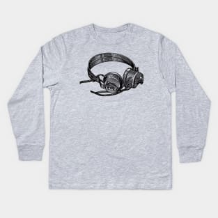 Vintage headphones Kids Long Sleeve T-Shirt